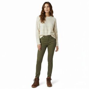 Prana Briann Skinny Fit Pants Women Size 2 Army Green Hiking Gorpcore Travel